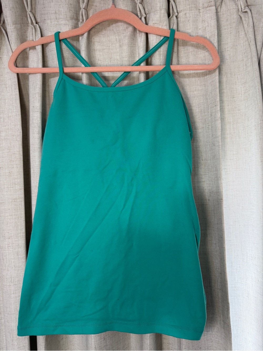 lululemon size 6 Power Y tank, teal